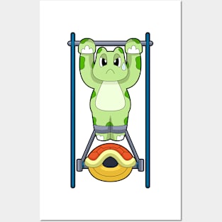 Turtle Bodybuilder Pull ups Fitness Posters and Art